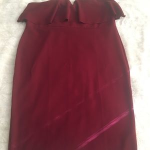 NWT Boohoo ruffle tube dress